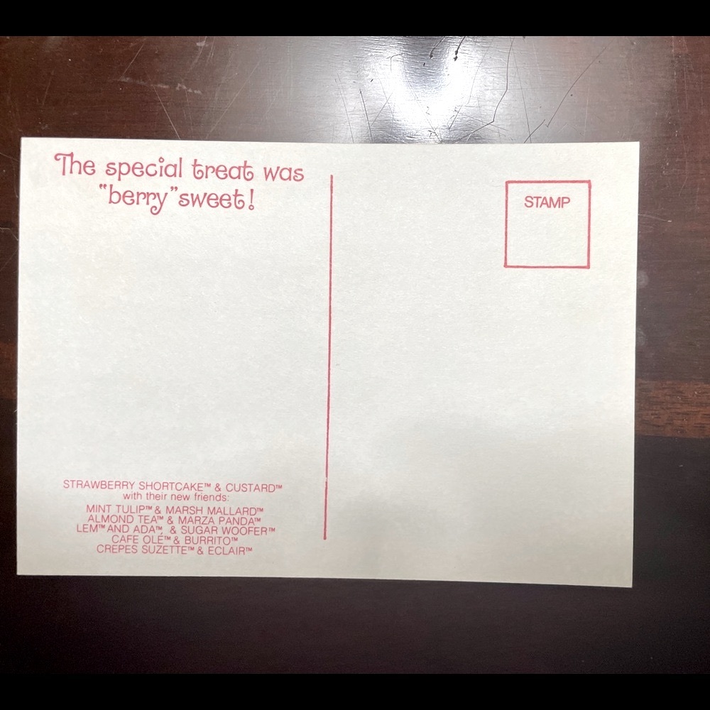 ❤️25pk Vintage Strawberry Shortcake “Thank You” Postcard🍓🍰NEVER USED🎀 - Picture 4 of 4